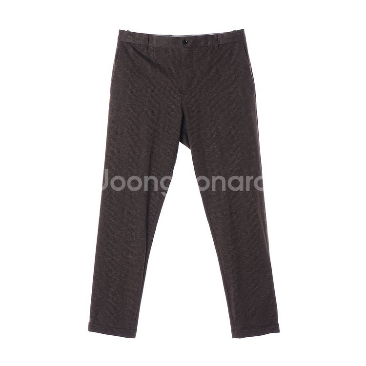 [M]자라 W31 브라운 잔체크 슬랙스 팬츠 바지--0