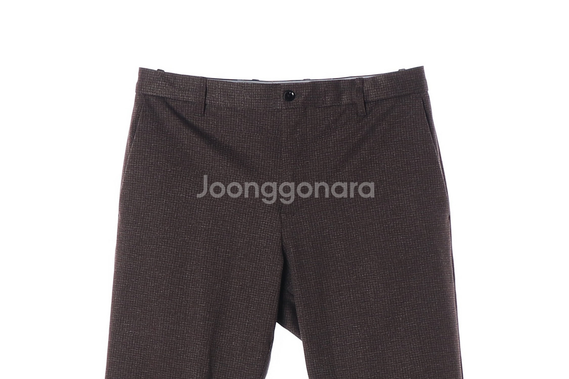 [M]자라 W31 브라운 잔체크 슬랙스 팬츠 바지--1
