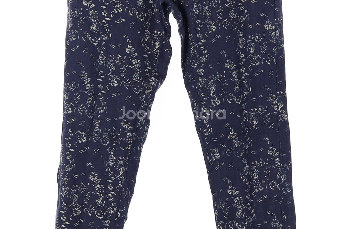 [M]자라 맨 린넨100% 네이비 패턴 스트링 치노팬츠--2