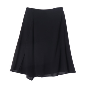 [L]쉬즈미스 블랙 언발 쉬폰 플레어스커트 치마