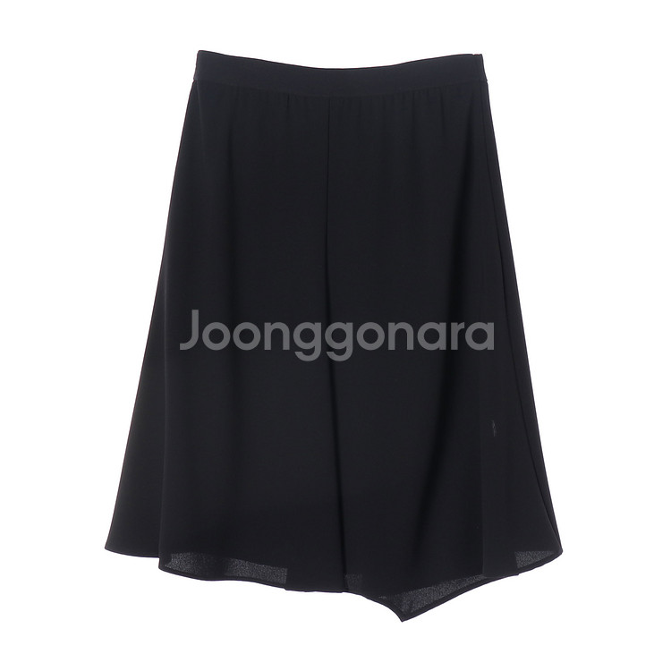 [L]쉬즈미스 블랙 언발 쉬폰 플레어스커트 치마--3