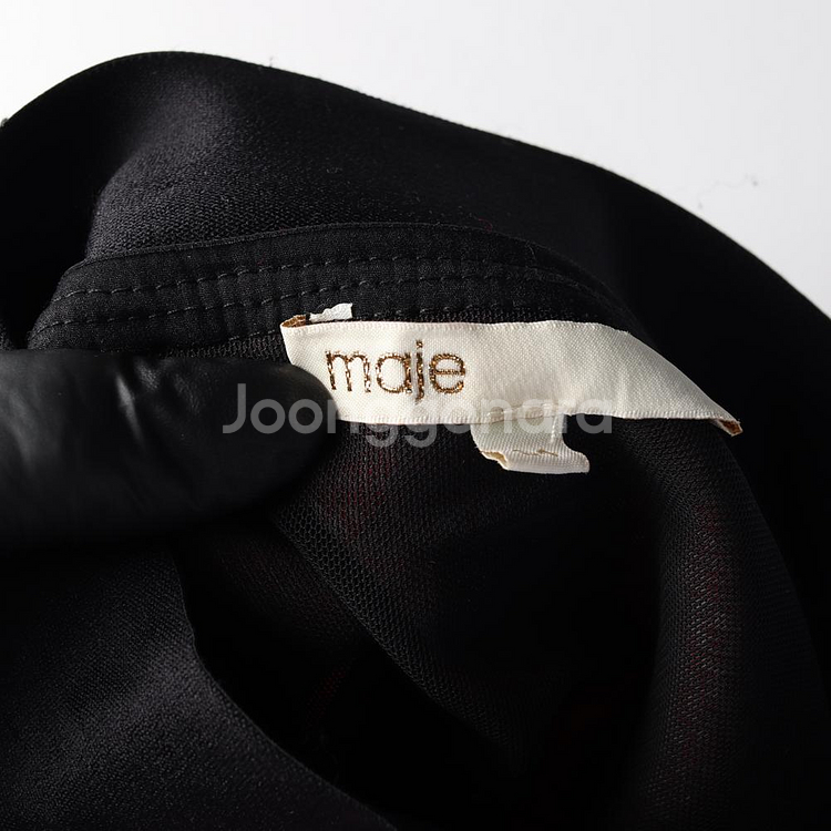 [S]maje마쥬 레드 트위드 슬릿 롱 스커트 치마--5