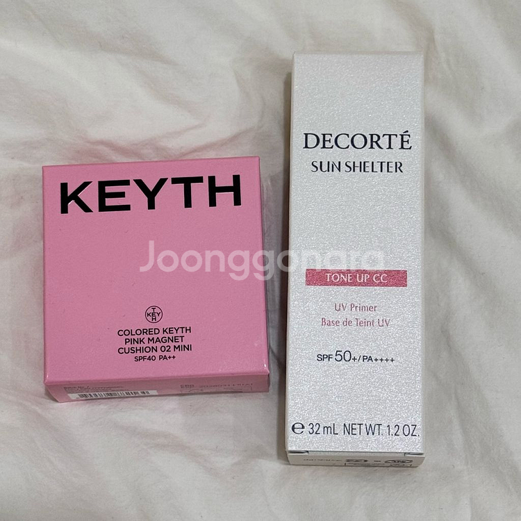 키스 핑크쿠션02 미니+데코르테 톤업CC 라이트베이지--0