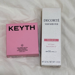 키스 핑크쿠션02 미니+데코르테 톤업CC 라이트베이지