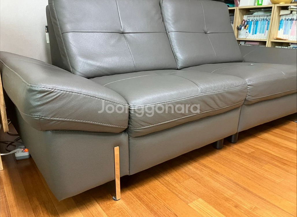 무료배송 - 새것같은 한샘 마스트로또 3인 가죽소파--1