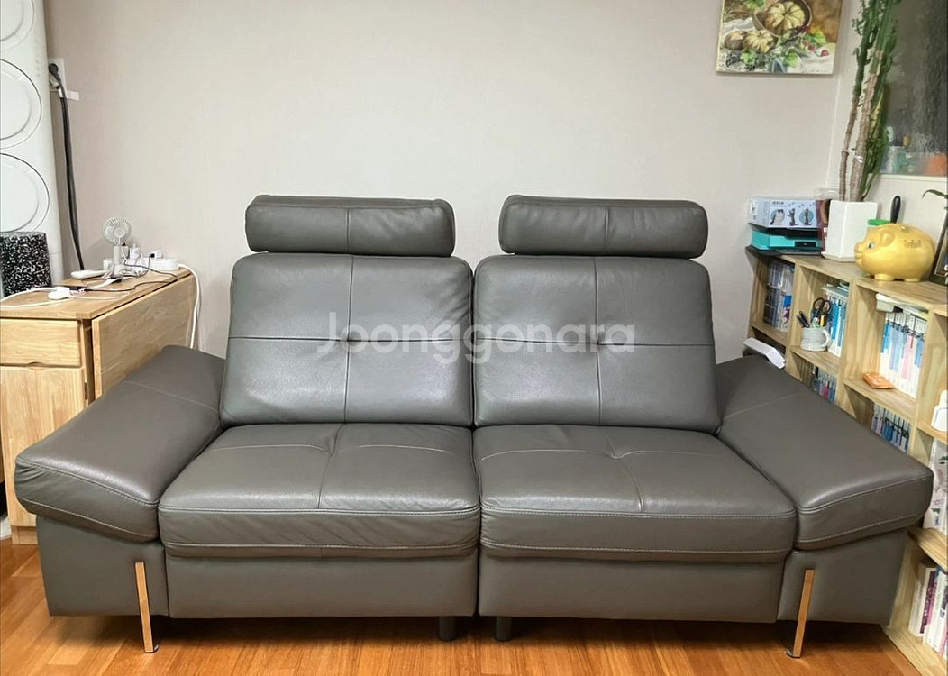 무료배송 - 새것같은 한샘 마스트로또 3인 가죽소파--0