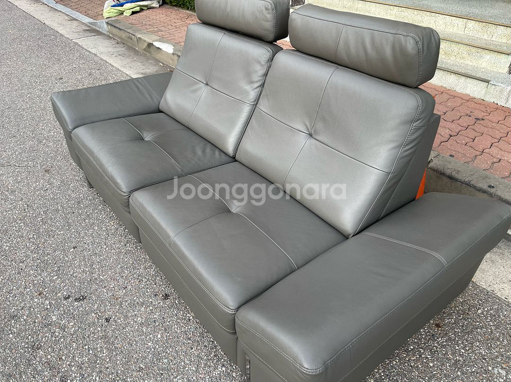 무료배송 - 새것같은 한샘 마스트로또 3인 가죽소파--3