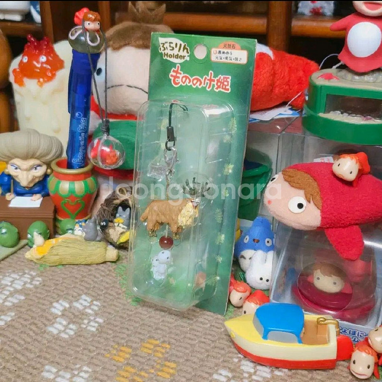 [일본정품] 레어 지브리 모노노케히메 원령공주 스트랩--2