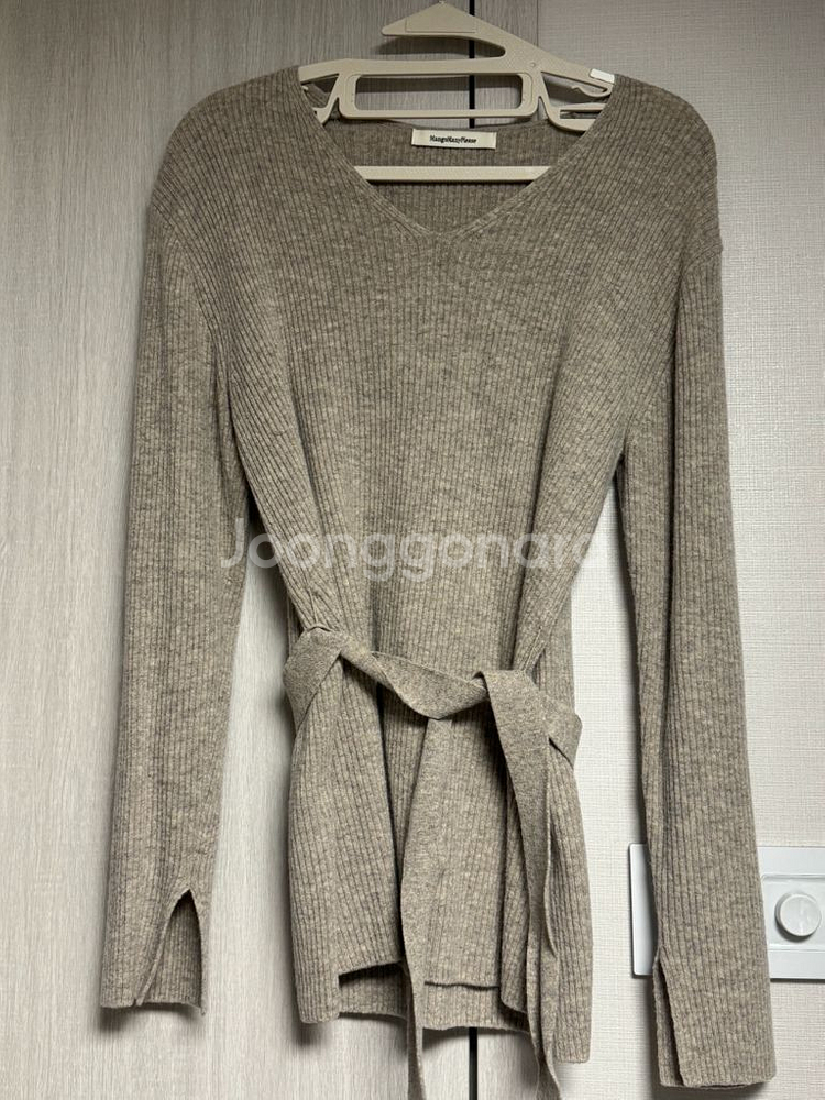 망고매니플리즈 ADELL V KNIT (내추럴베이지)--3