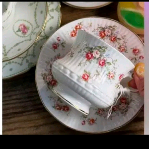 영국 퀸즈 저그 찻잔듀오