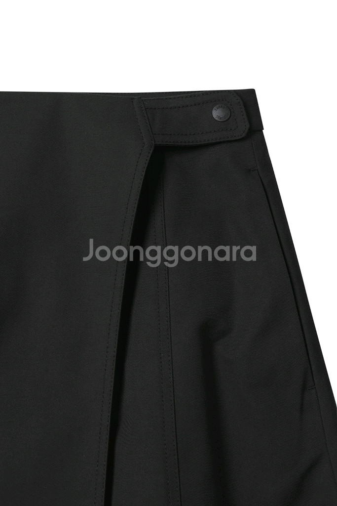 새상품) 럭키마르쉐 스트링 벌룬 미니 스커트 치마 블랙--6