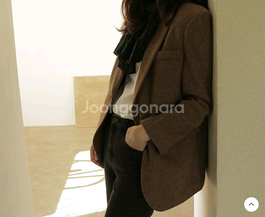 골든아이 딥브라운 울100 자켓 블레이저 싱글 코트--3