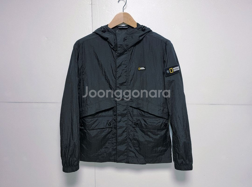 남성M 정가16만 내셔널지오그래픽 와펜 우븐 바람막이--0