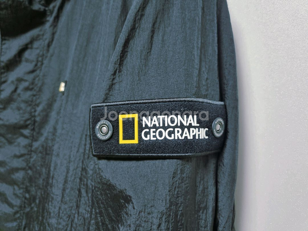 남성M 정가16만 내셔널지오그래픽 와펜 우븐 바람막이--5