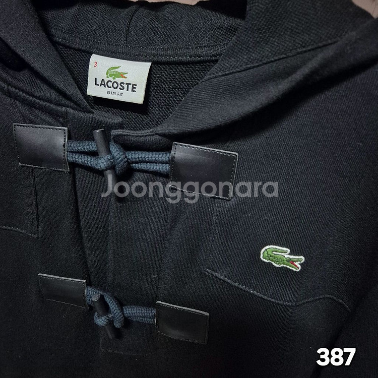 387 ) 한정 라코스테 3 클래식 면 후드티 희긔--4