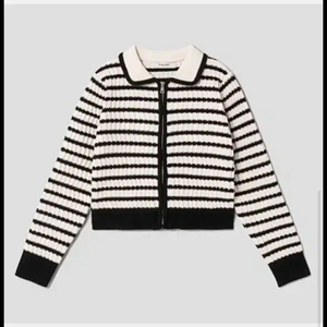 에잇세컨즈 스트라이프 카라 가디건집업