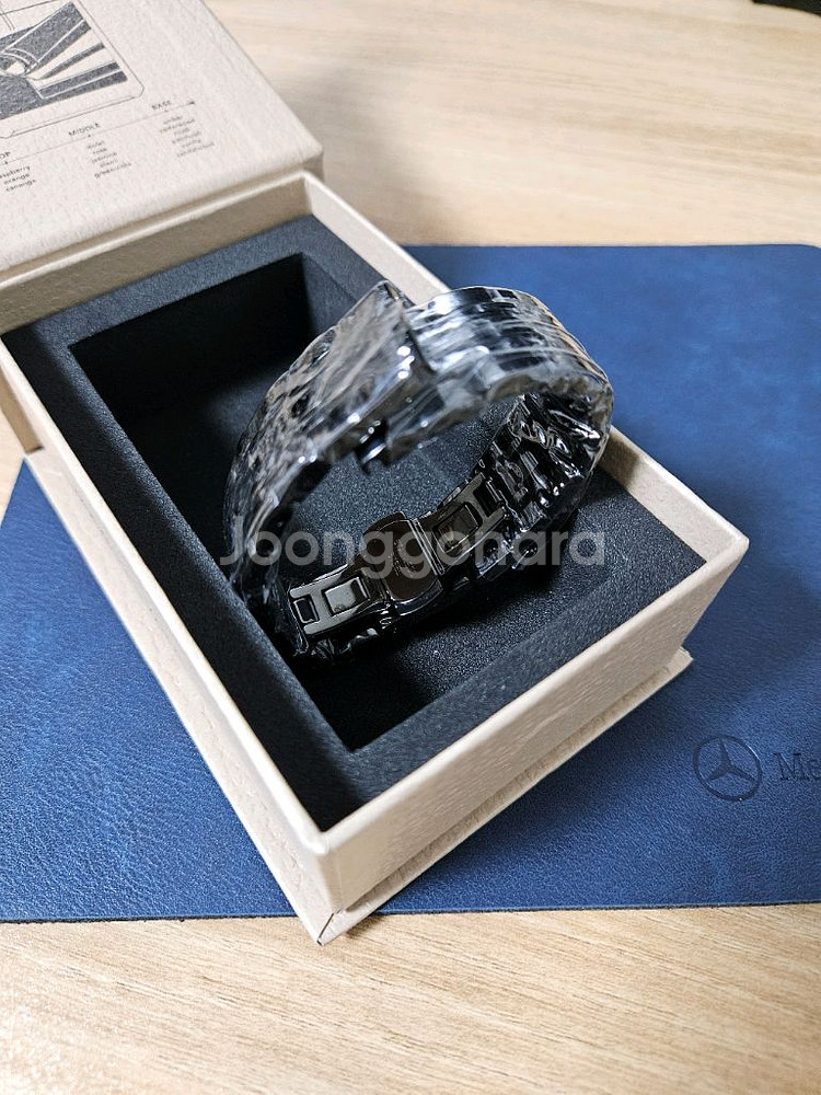 블랙 메탈 시계줄 + 공구 세트 20mm 304L써지컬--2