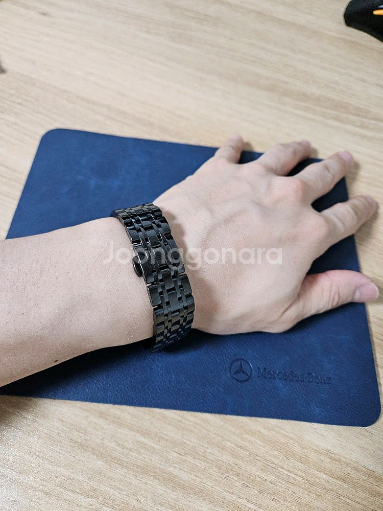 블랙 메탈 시계줄 + 공구 세트 20mm 304L써지컬--5