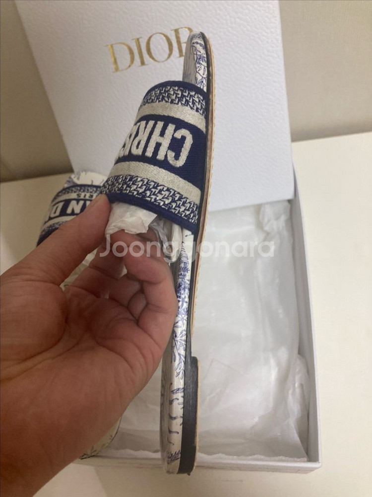 디올 디웨이 뮬 슬리퍼 37사이즈--7