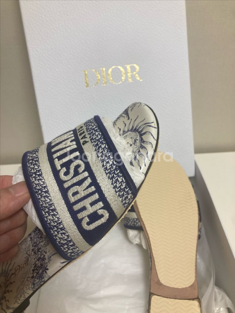 디올 디웨이 뮬 슬리퍼 37사이즈--4