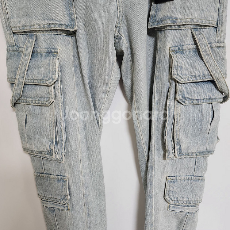 46 준지 데님 멀티카고 연청 조거 팬츠 JC9321P--2