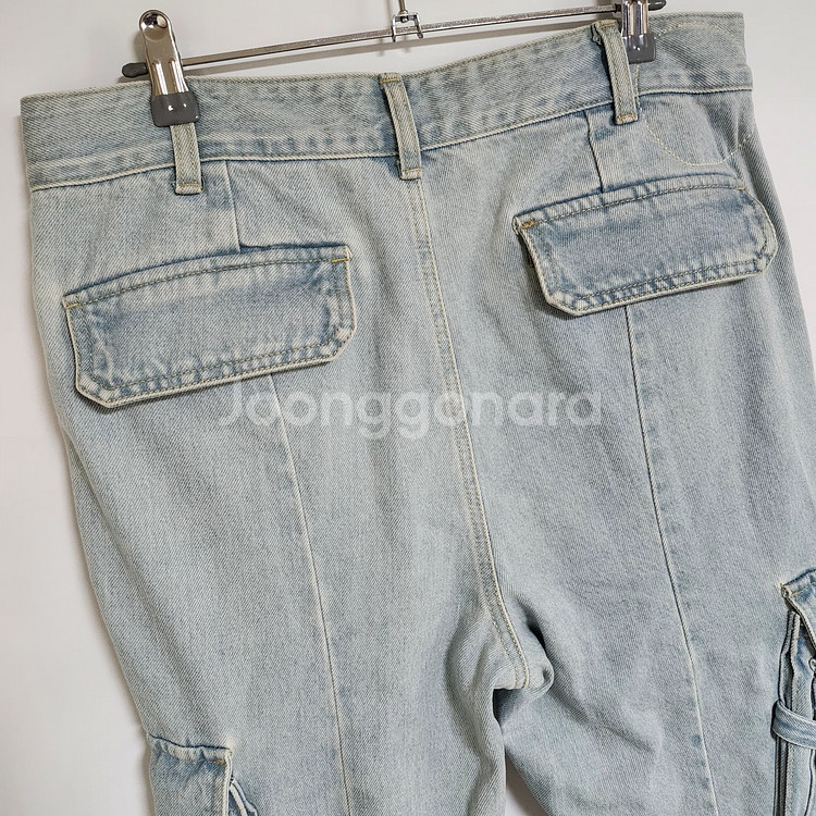 46 준지 데님 멀티카고 연청 조거 팬츠 JC9321P--4