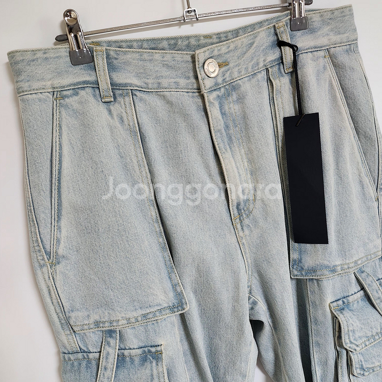 46 준지 데님 멀티카고 연청 조거 팬츠 JC9321P--1