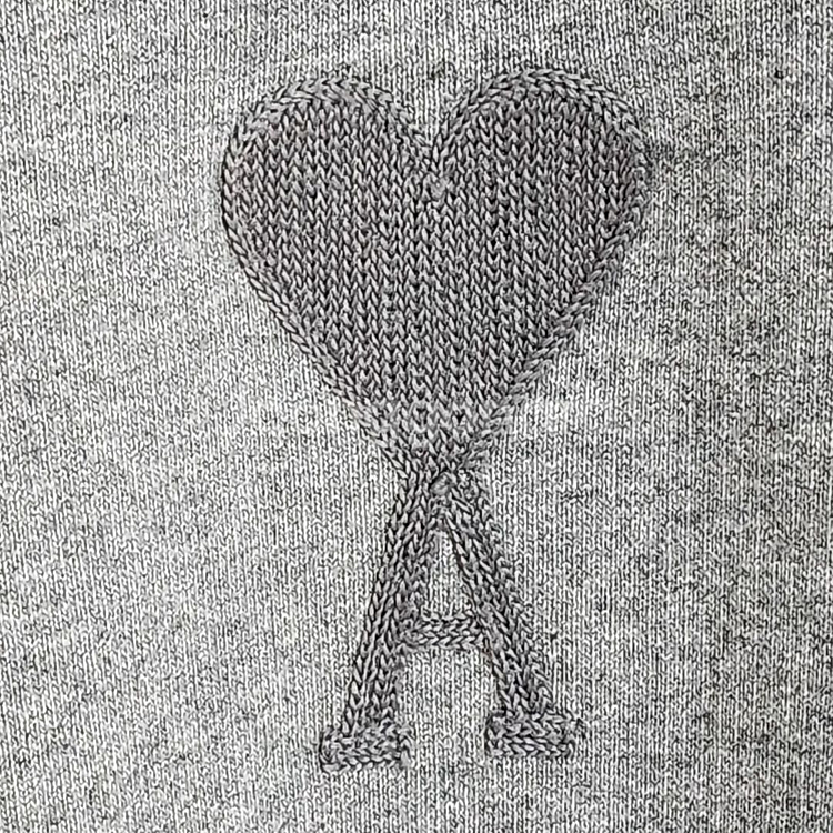 S 아미 그레이 빅하트 자수 맨투맨 A21HJ028--2