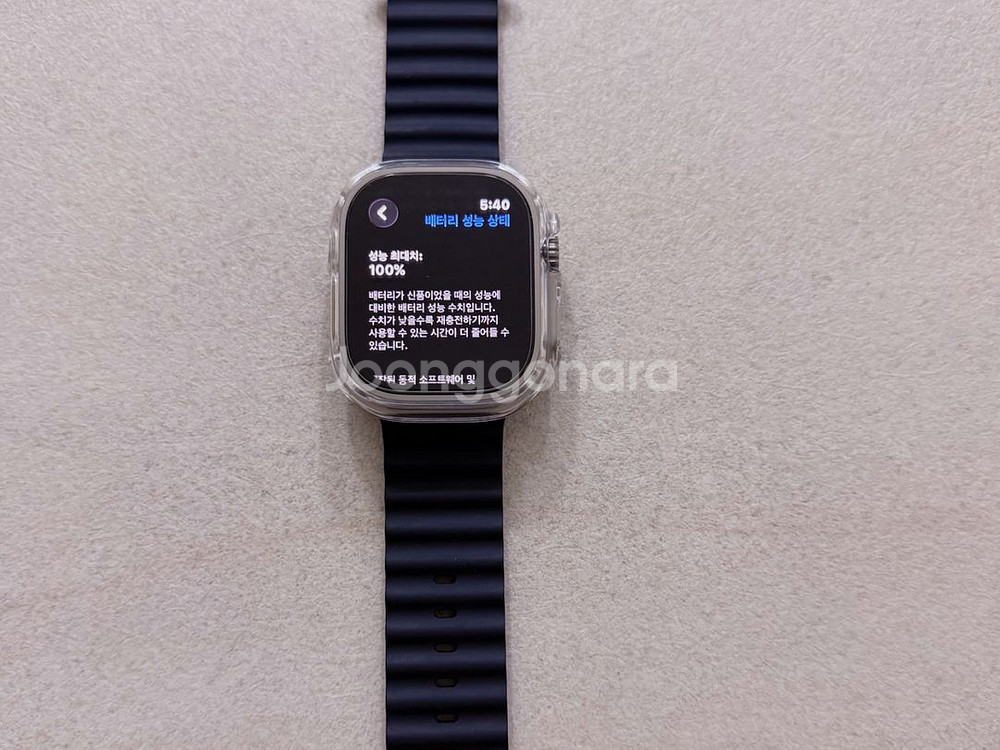 애플워치 울트라 49mm 티타늄 셀룰러 배터리 100%--1