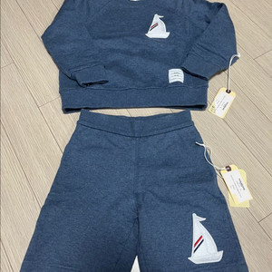 톰브라운 키즈 요트 스웨트셔츠 반바지 세트