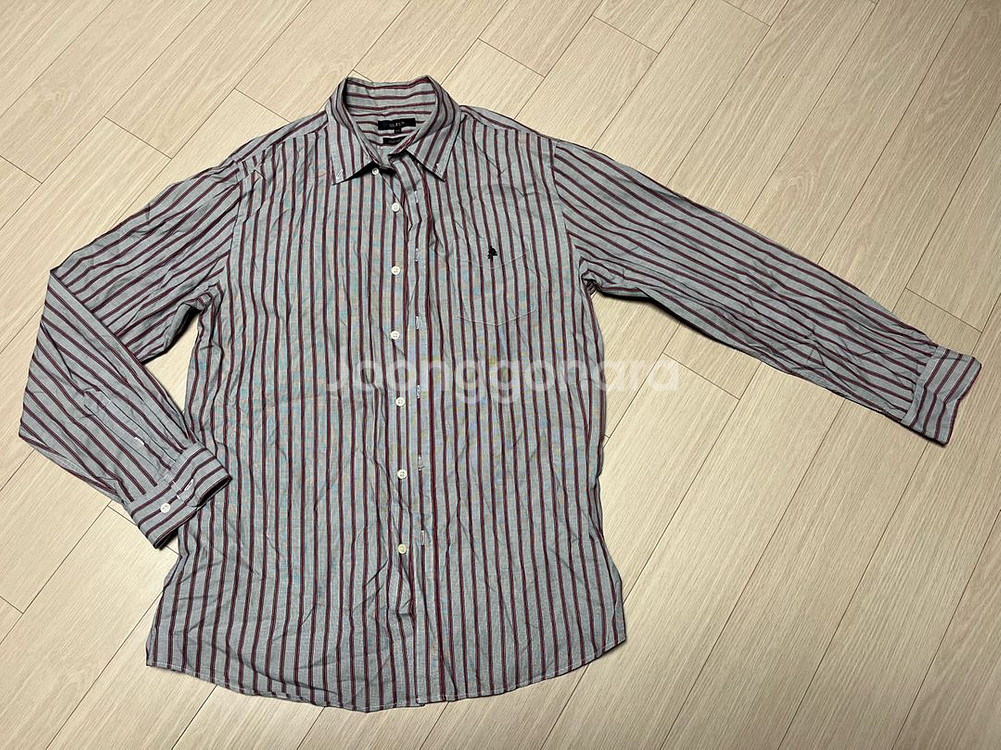 (거의새것) 올젠 OLZEN 스트라이프 면 셔츠 105--0