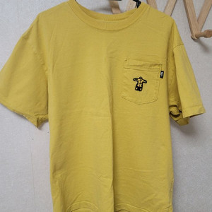 노스페이스 옐로우 반팔티 M