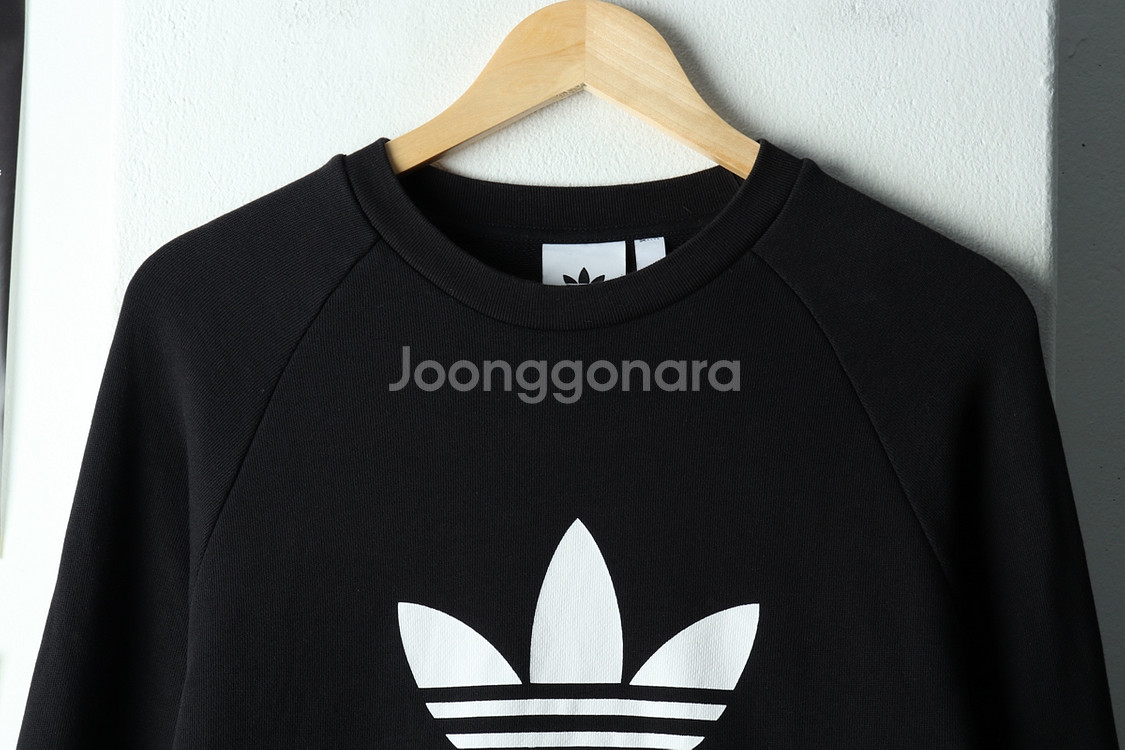 (XL) 아디다스 맨투맨 티셔츠 블랙 파버 올드스쿨--2