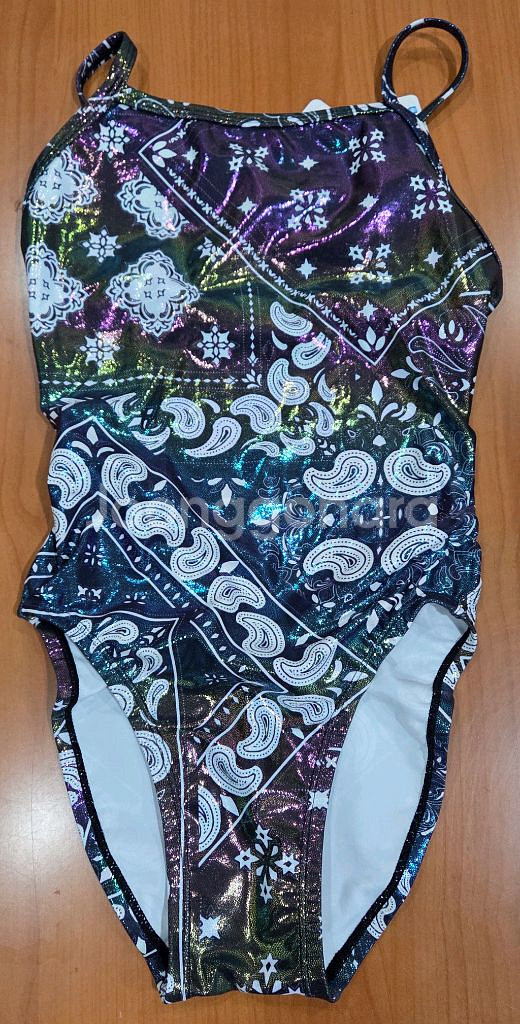 해피스위밍 트윙클 블랙페이즐리 m사이즈 수영복--0