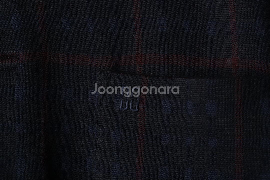 (XL) 닥스 카라 긴팔티셔츠 니트 패턴 블랙--4