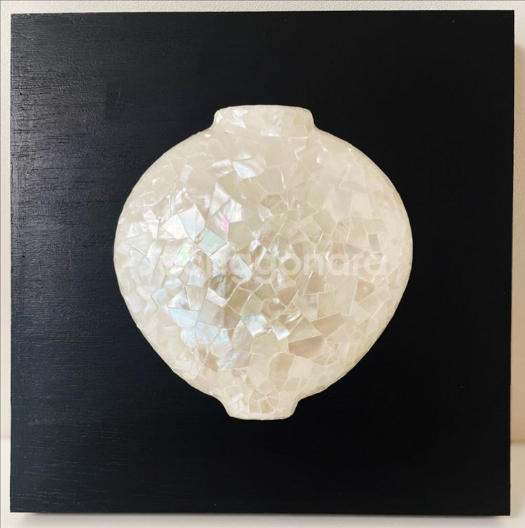 [부조] 자개달항아리 그림 25x25--0