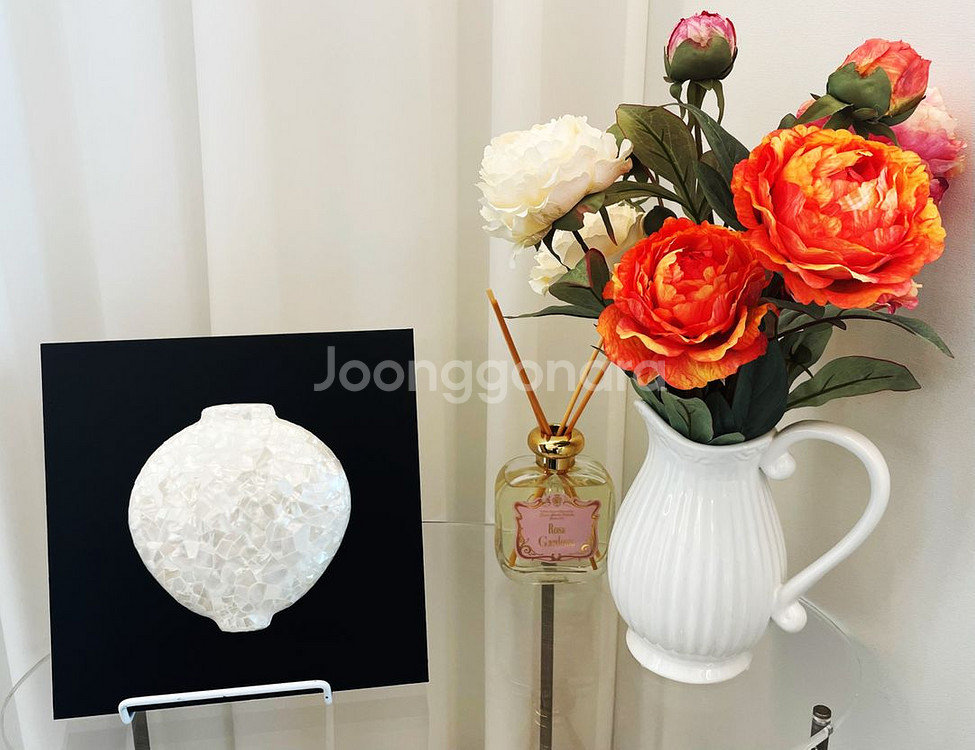 [부조] 자개달항아리 그림 25x25--1