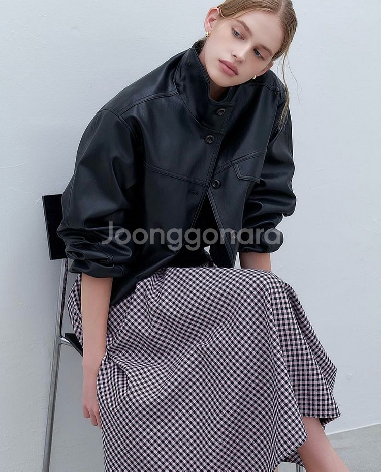 오뮤 레더블루종자켓 가죽자켓--1