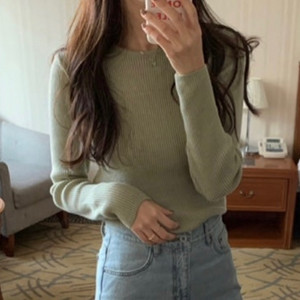 (새제품)리브레 cash ribbied knit