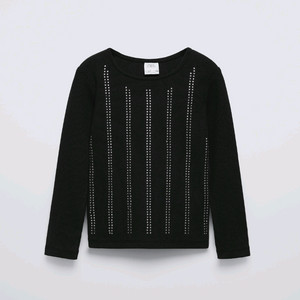 자라키즈 스트라스 리브드 티셔츠 새상품