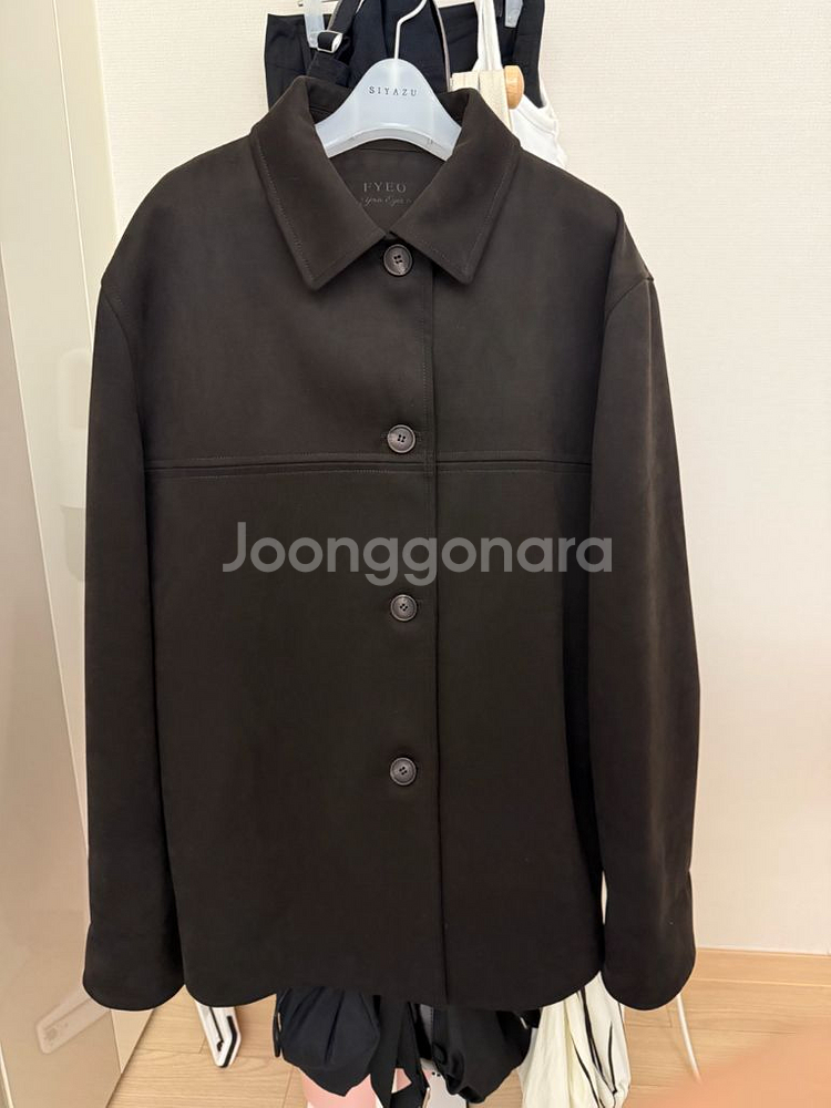 포유어아이즈온리 Seine 스웨이드 자켓(다크브라운)--6