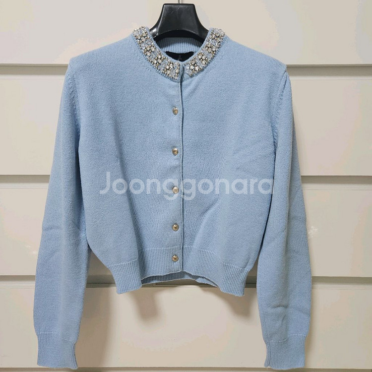 랑방 크리스탈 비즈 울 가디건 마인 타임 더캐시미어--3