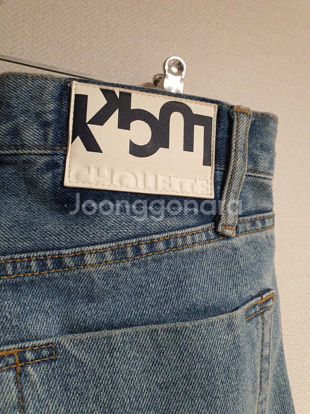 럭키슈에뜨 맘핏 데님 팬츠 36 사이즈 정품 사이즈--5