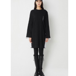 럭키슈에뜨 텍스처블록 원피스 36 사이즈 정품 사이즈