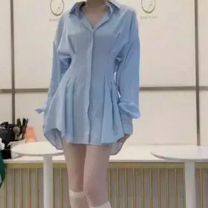 CHAE 실크 셔츠 원피스 채뉵욕 이유비원피스