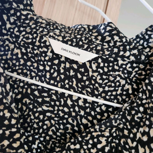 데일리룩 리본도트원피스