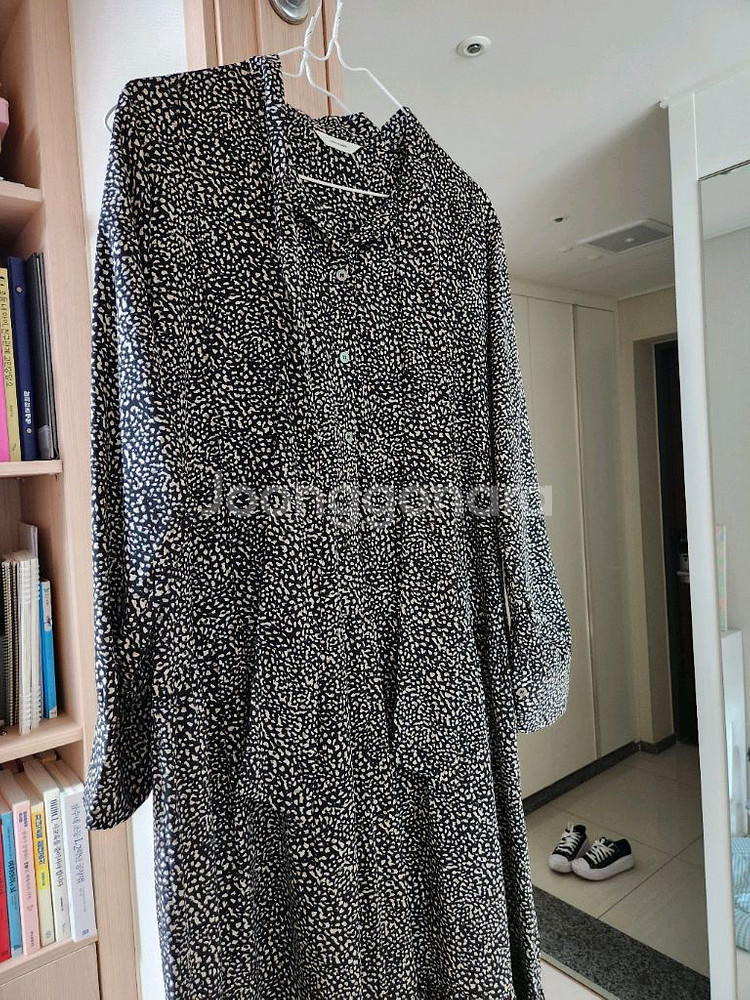 데일리룩 리본도트원피스--1