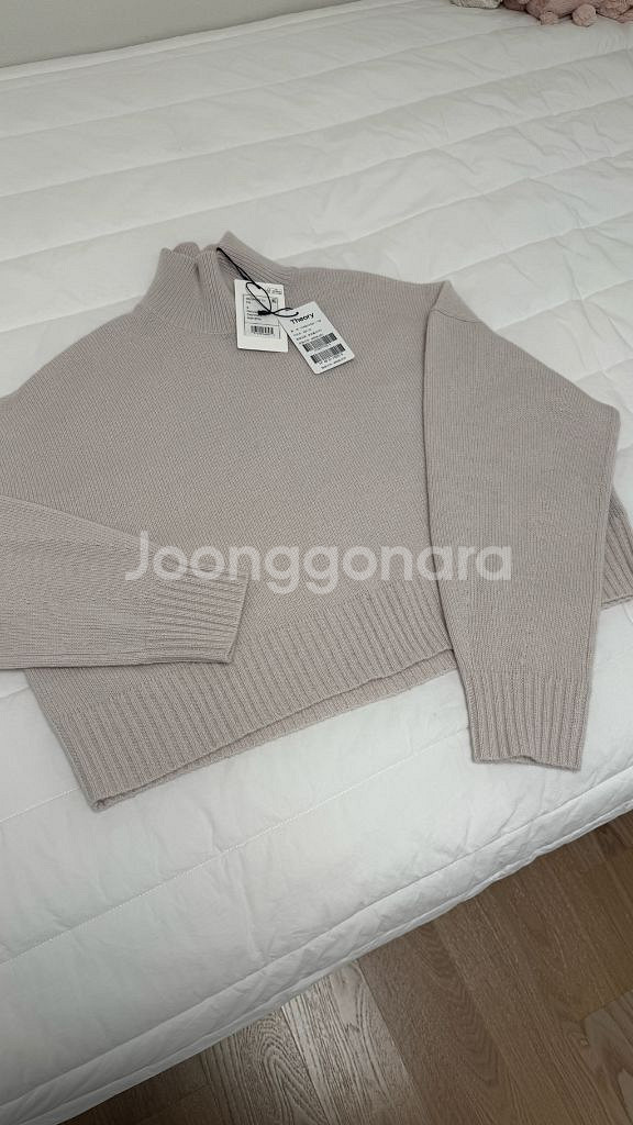 Theory 띠어리 캐시미어 크롭 터틀넥 니트--0