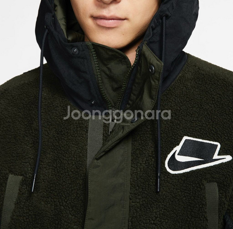 상태최상 나이키 쉐르파 합성필 롱 후리스경량패딩 코트--1