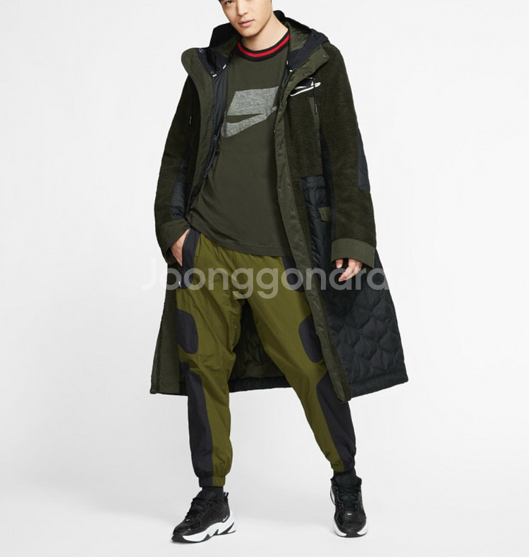 상태최상 나이키 쉐르파 합성필 롱 후리스경량패딩 코트--0